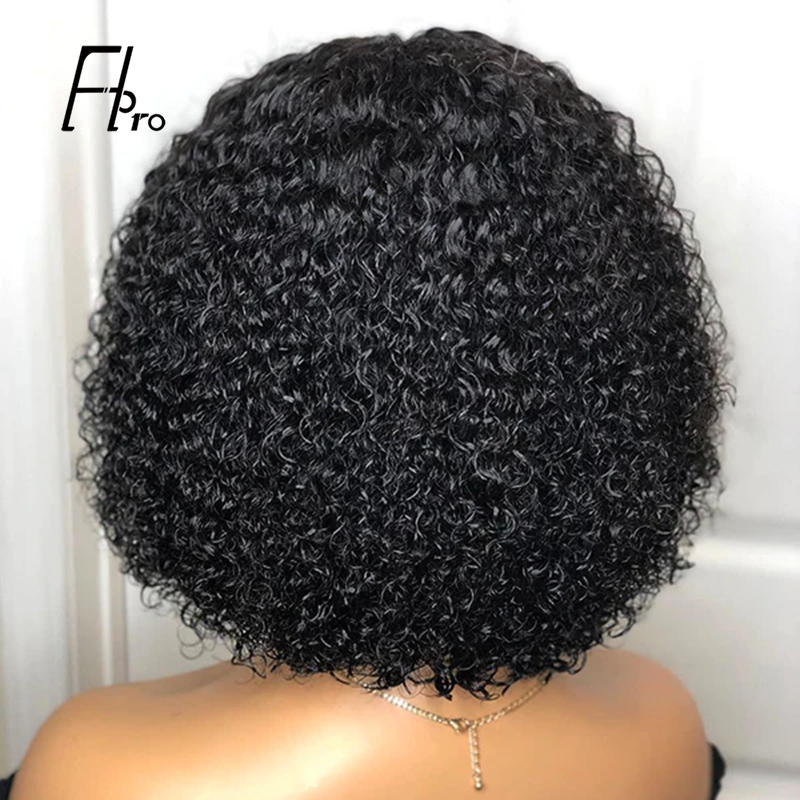 Middle Part Bob Wig Jerry Curly 4x4 Lace Closure Wig With Baby Hair